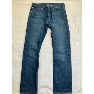 Levi's 501 Original Fit Jeans Medium Wash Button Fly Denim Men Size 33x34